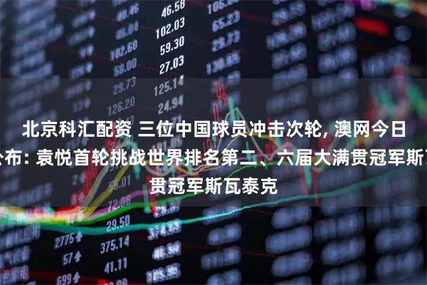 北京科汇配资 三位中国球员冲击次轮, 澳网今日赛程公布: 袁悦首轮挑战世界排名第二、六届大满贯冠军斯瓦泰克