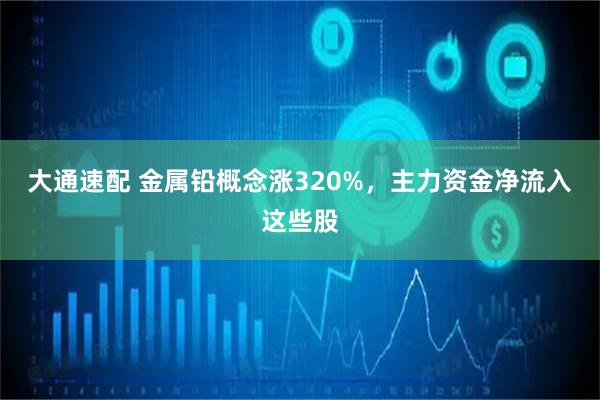 大通速配 金属铅概念涨320%，主力资金净流入这些股
